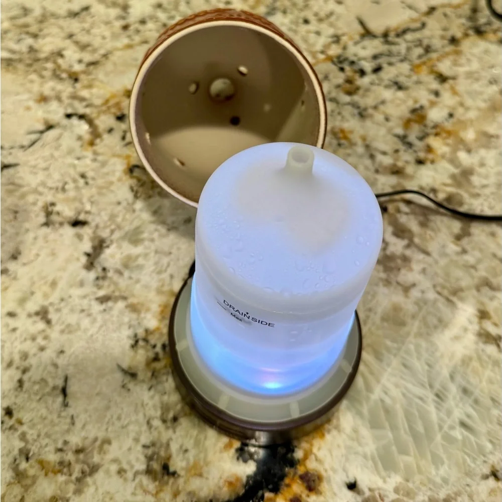 Rust Ceramic Floral Lantern Essential Oil Ultra Sonic Aromatherapy Diffuser